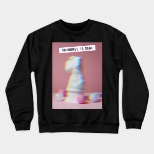 Vapor Dead Statue Aesthetic Glitch Techno Party Crewneck Sweatshirt